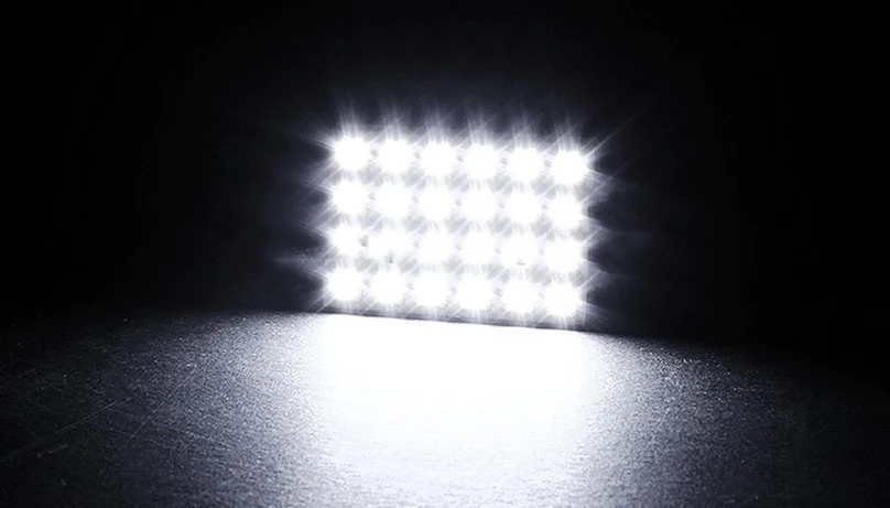 100 компл. T10 W5W BA9S Festoon 43 мм x 30 с 3 адаптерами 24SMD 24 smd 5050 Светодиодный светильник для