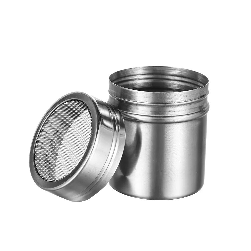 1PC Stainless Steel Chocolate Shaker Cocoa Flour Coffee Sifter Lid Cooking Tools Accessories Pastry Seasoning Box | Дом и сад