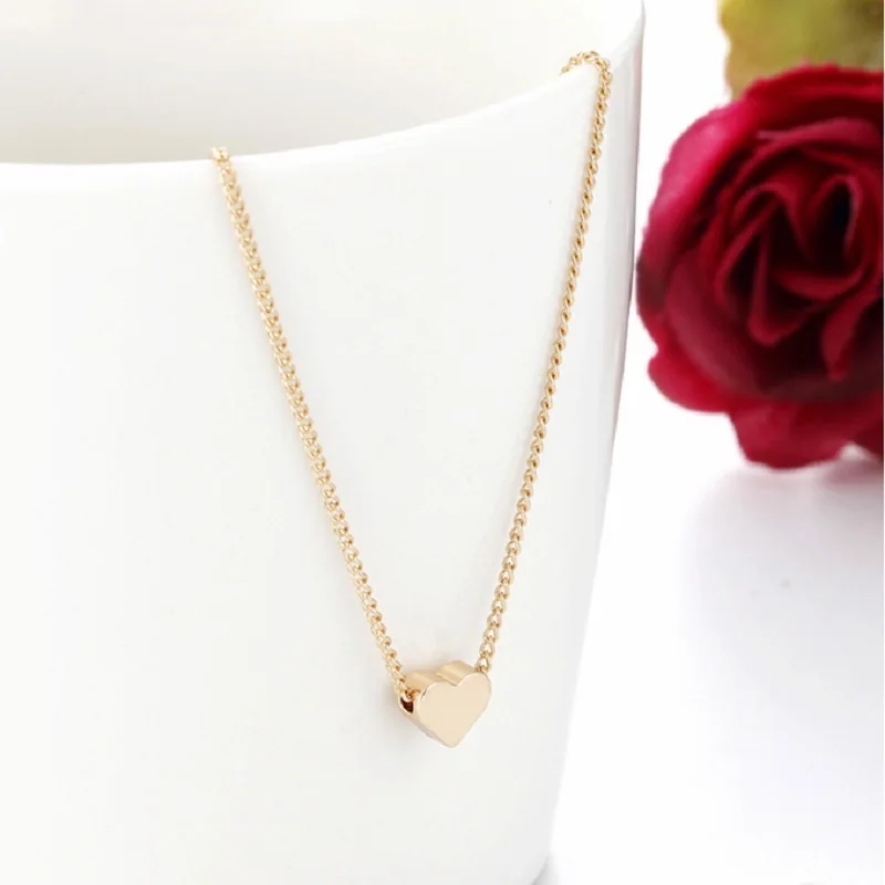 ISHOPPING крошечное ожерелье сердца для женщин/девочек короткая цепь сердце подарок