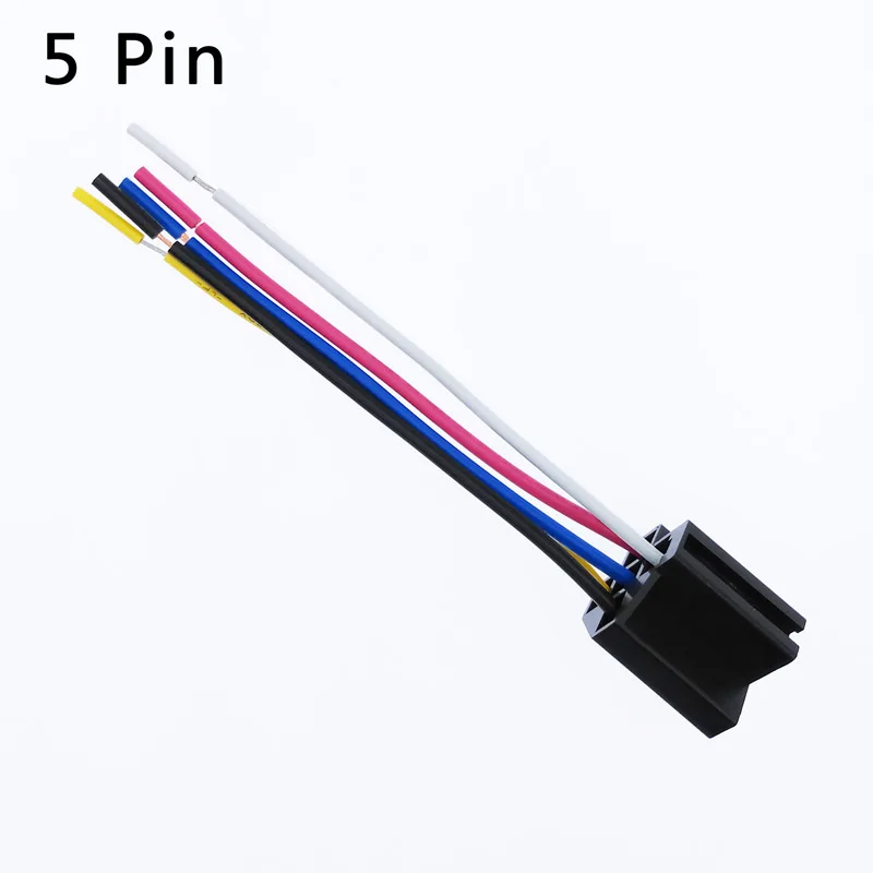 Предварительно проводной 5 Pin Реле крепление держатель гнезда цоколя 12V 40A длина линии на высоком каблуке 12 см