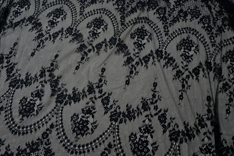 GLace 3M/Lot African Lace French Eyelash Fabric Embroidered DIY Clothing Wedding Dress Table Flag Accessories TX649 | Дом и сад
