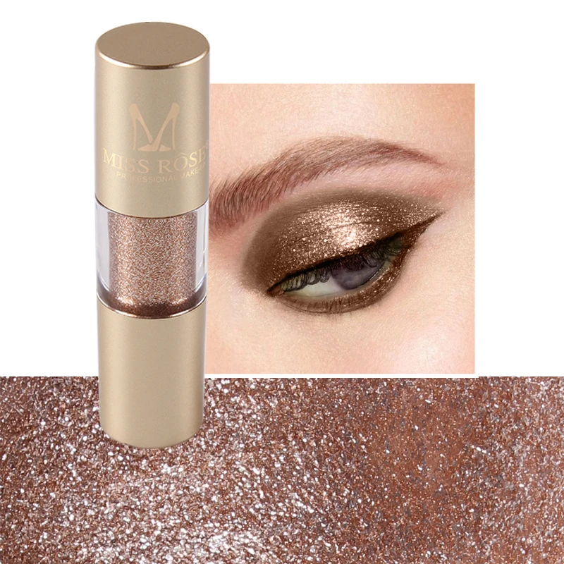 Металл тени для век с блестками тени вечерние Radiant Makeup бутылки Мода жидкости глаза, тени, голые палитра TSLM1