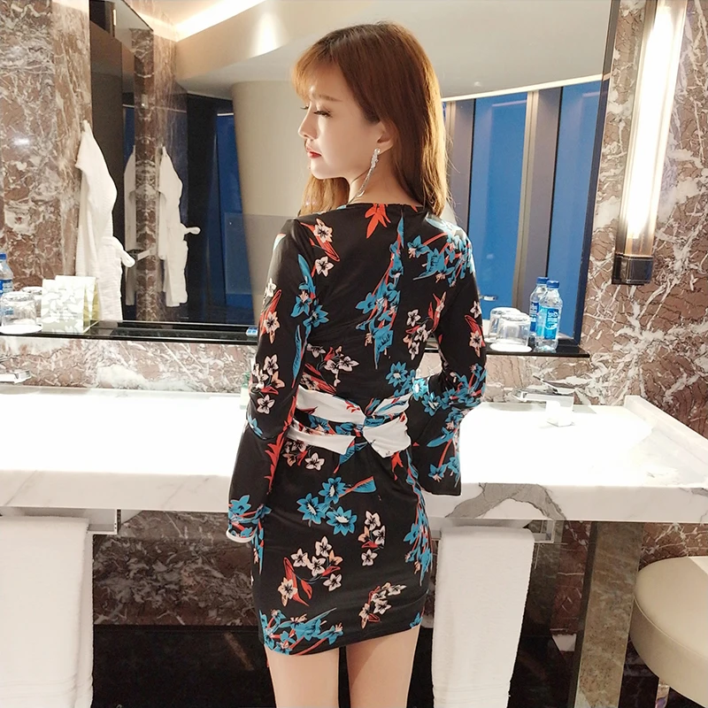 Кимоно в японском стиле весенне осенние платья moda feminina модное Брендовое