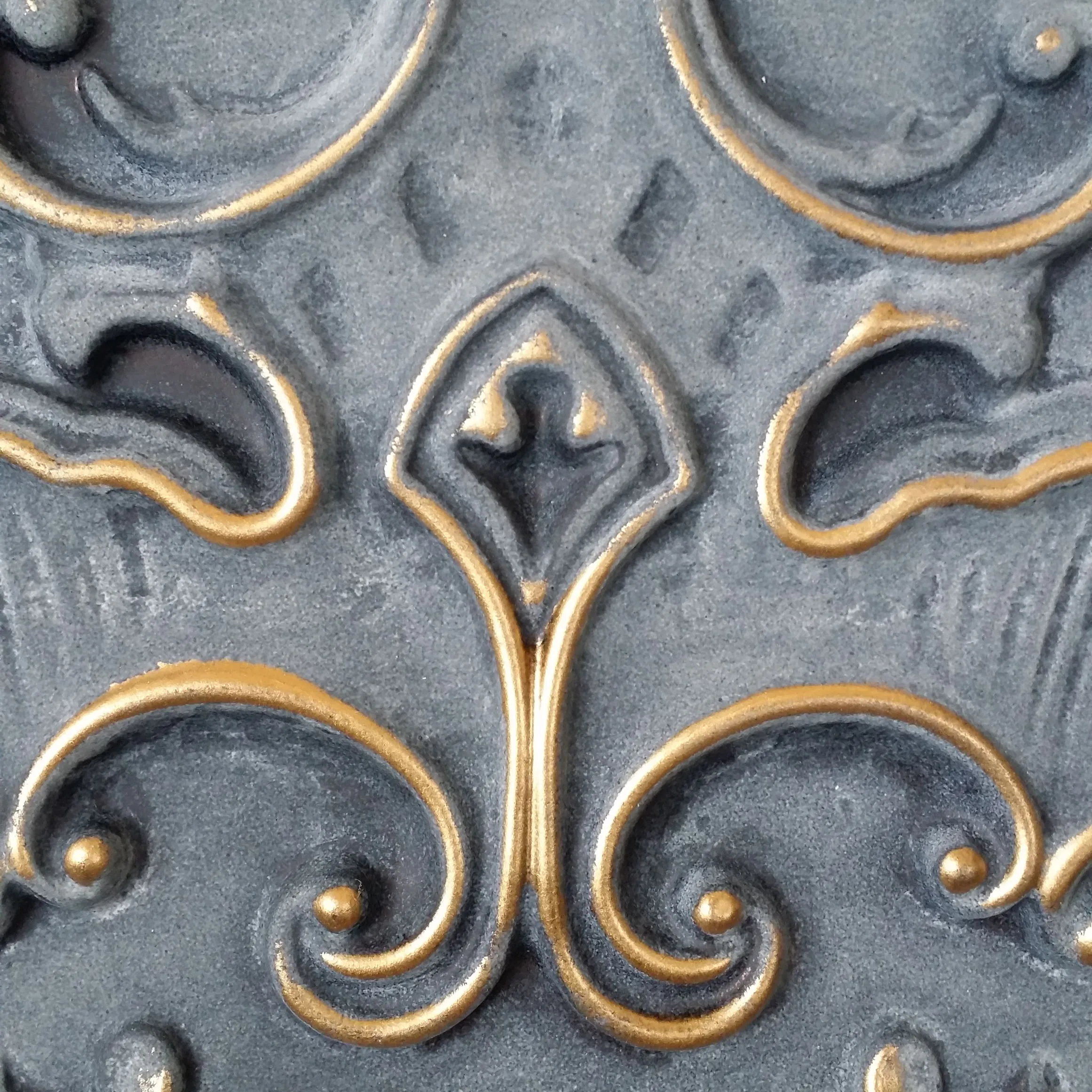 Потолочная плитка из ПВХ копченые золотые потолочные панели PL19 для кафе паба