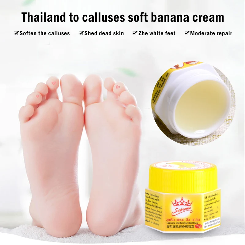 60PCS 20g Thai Banana Anti-Drying Crack Foot Cream Heel Cracked Repair Cream Removal Dead Skin Hand Feet Care