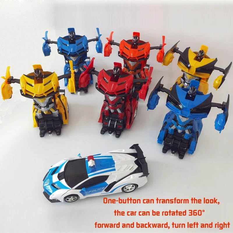 YETAA Electric RC Car Sports Shock Resistant Transformation Robot Toy Remote Control Deformation Robots Children Gift | Игрушки и хобби