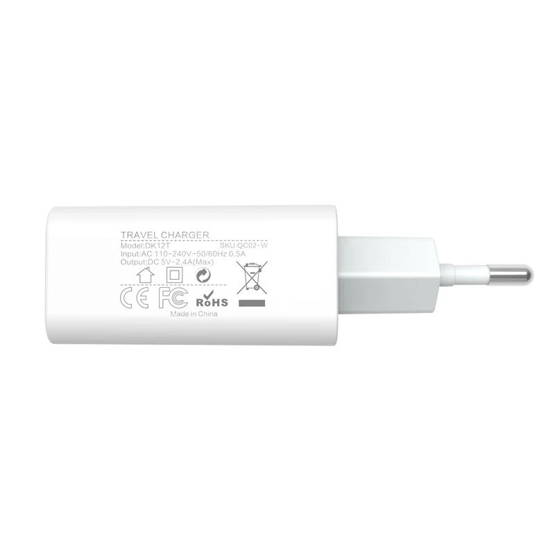 Vention зарядное устройство для мобильного телефона 5 в 1A 2.4A двойное USB портативное