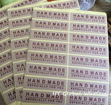 

160pcs/lot New Vintage Long Style Red Letter HAND MADE ESPECIALLY FOR YOU Seal Sticker