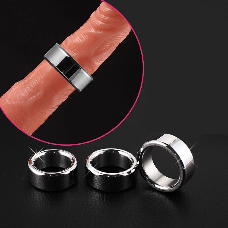 Фото Металлический рукав для пениса взрослых товары из нержавеющей стали кольцо с