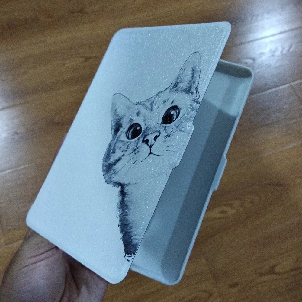 Серебряная Ссылка котенок печать Kindle Paperwhite 1/2/3 чехол кошка шаблон PU для Amazon E-Reader