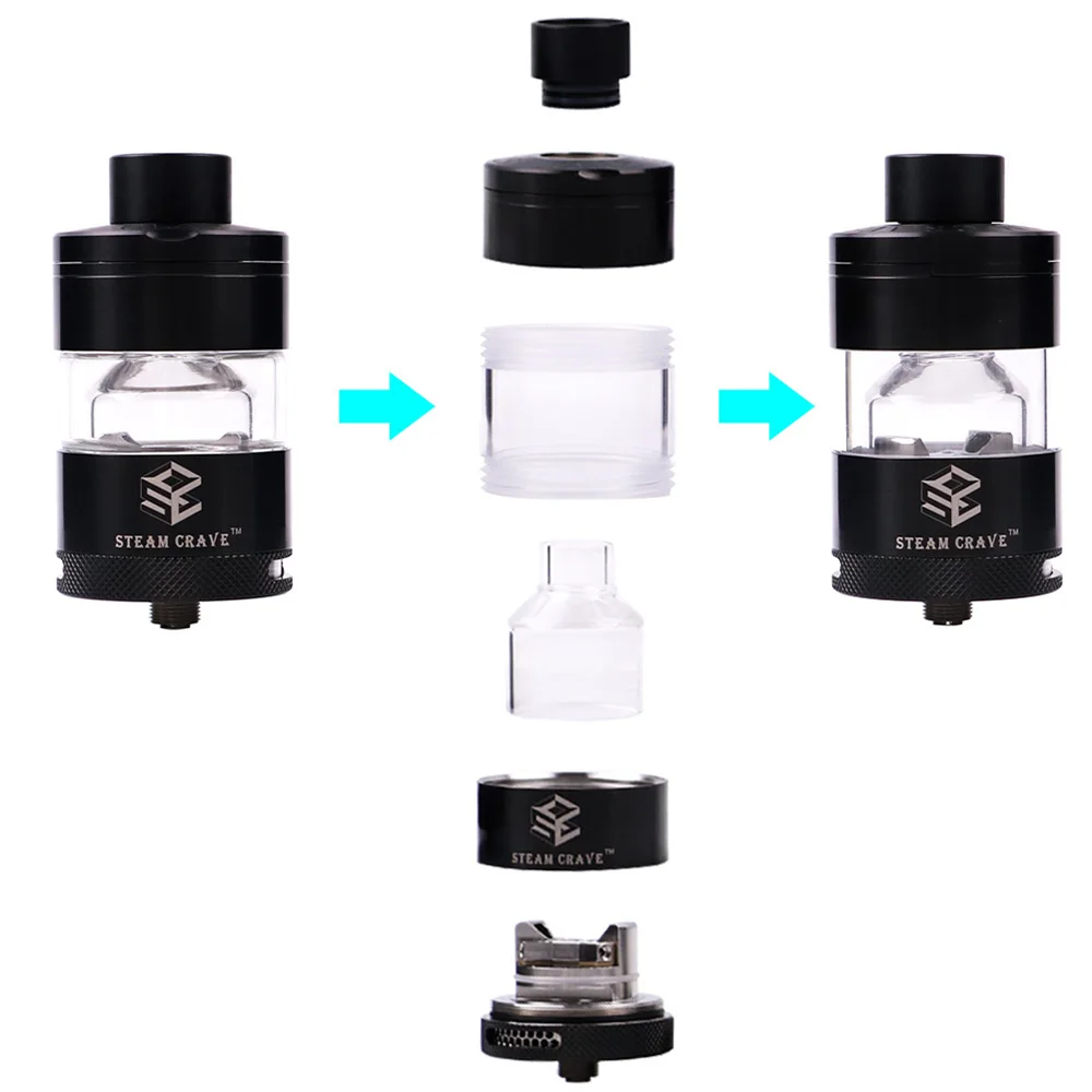 Оригинальный паровой жажда Glaz RTA 30 мм 7 мл rta нижний Угловой дизайн воздушного