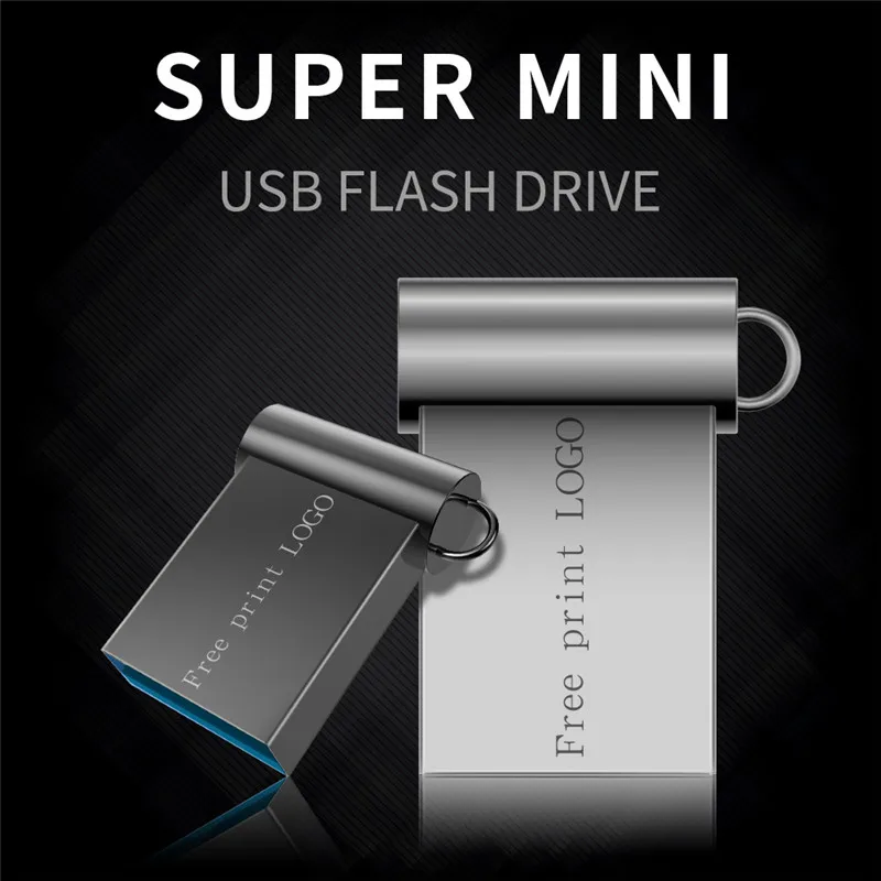 Водонепроницаемый супер мини металлический usb флеш-накопитель 2,0, 128 ГБ, 64 ГБ, 32 ГБ, 16 ГБ, 8 ГБ, 4 Гб, портативный флеш-накопитель, флеш-диск, бесплатный логотип