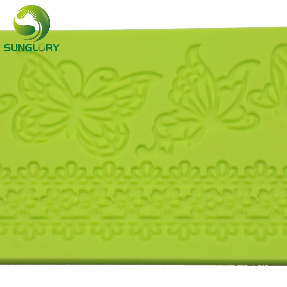 Бабочка силиконовые формы цветок торт Кружево Коврики DIY Кекс сахар плесень