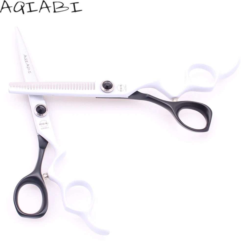 

Ножницы для волос 6 "AQIABI 440C белые и черные ножницы для резки филировочные ножницы Профессиональные Парикмахерские ножницы Прямая поставка ...