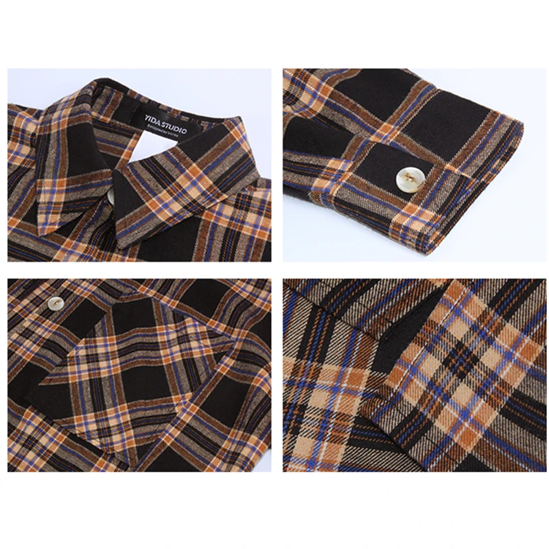 Женская блузка 2019 Весна Новая мода клетчатые рубашки с длинными рукавами женские