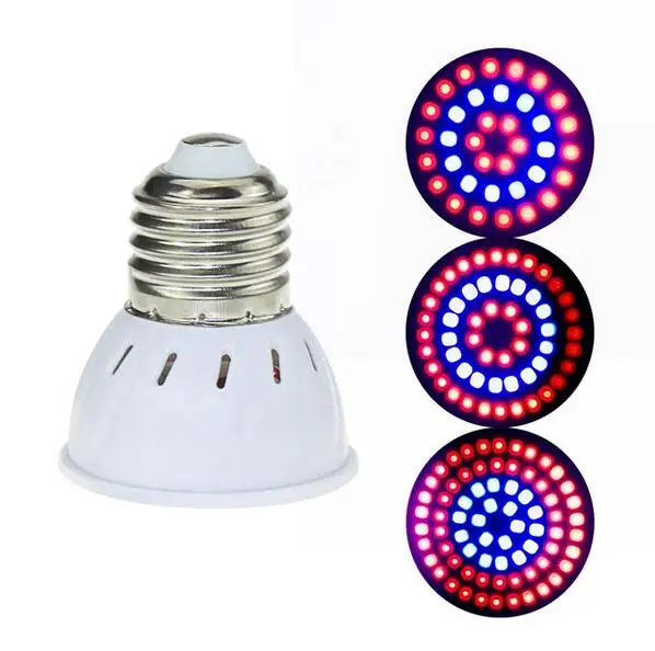 Высокая мощность Led Grow Light E27/GU10/MR16 SMD2835 220V растущие лампы фитолампа для комнатной