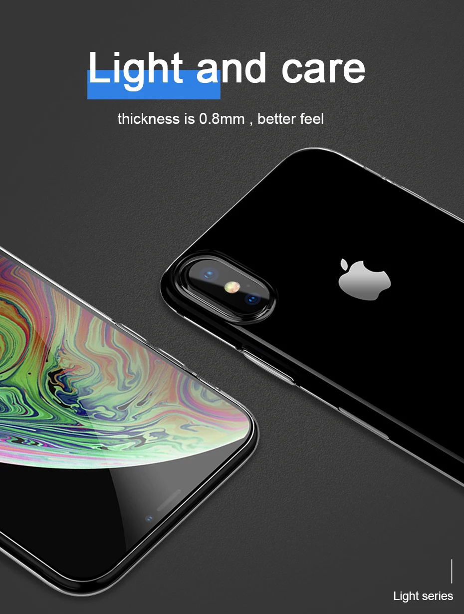 HOCO защитный чехол для iPhone X Мягкий ТПУ Прозрачный Полное заднее покрытие для Apple iPhone XS Чехлы для MAX XR противоударный против царапин