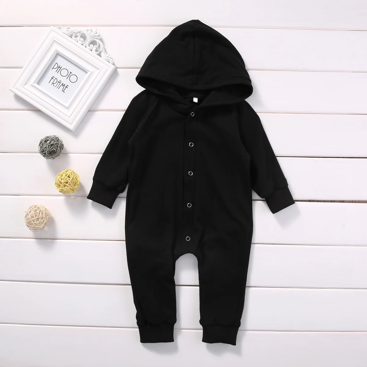 Детский хлопковый комбинезон с капюшоном на возраст 0 24 месяца|hooded romper|boy girl clothesbaby