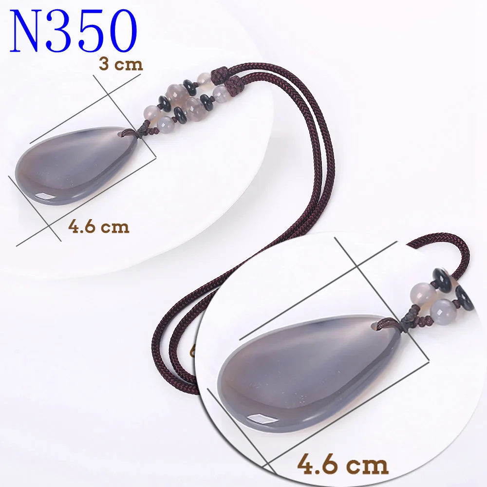 Grey agate Yumten воды Висячие Длинные ожерелье розовый кварц свитер цепь драгоценный камень кулон Модные аксессуары ювелирные изделия из натурального камня кристалл ожерелье ювелирные изделия подарки натуральные камни - Цвет камня: Grey agate