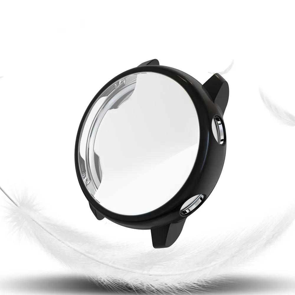 Black Чехол для часов, бампер, чехол, Аксессуары для samsung Galaxy Active Watch, защитный чехол, покрытие из ТПУ, Встроенный протектор экрана - Цвет: Black