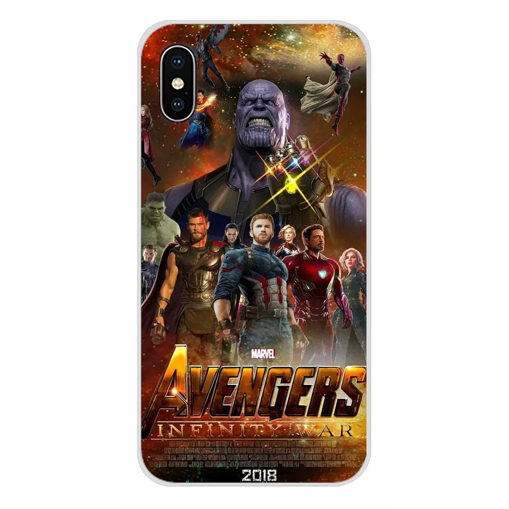 Для Motorola Moto X4 E4 E5 G5 G5S G6 Z Z2 Z3 G3 G2 C Play Plus прозрачный мягкий чехол для Marvel Avengers Infinity War