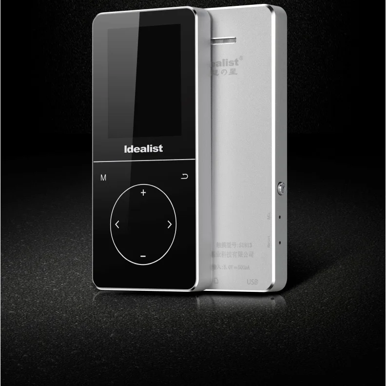 Сенсорный металлический MP4 плеер Walkman без потерь поддержка 128 Гб TF записи fm