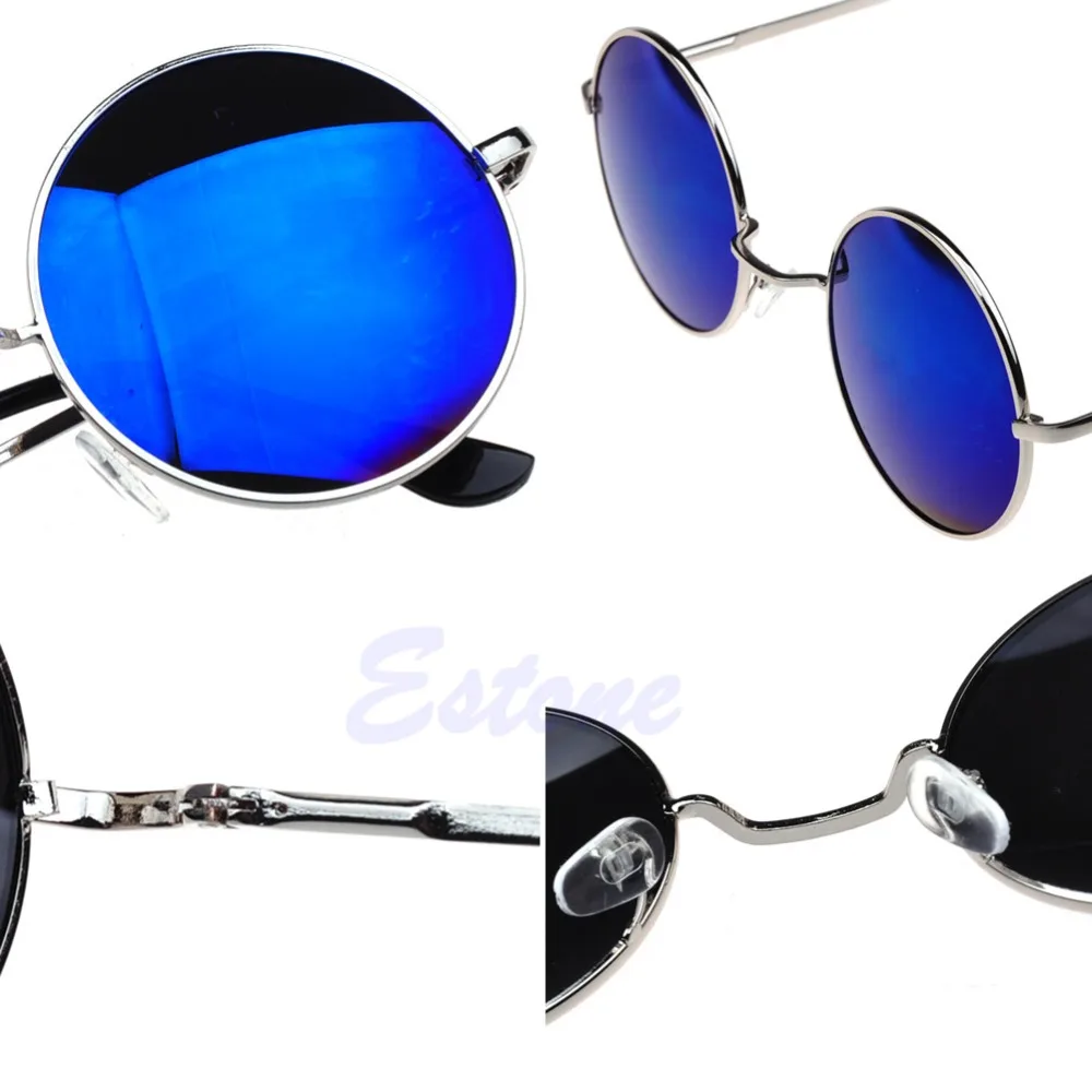 Модные солнцезащитные очки в стиле стимпанк круглый коврик хиппи ретро