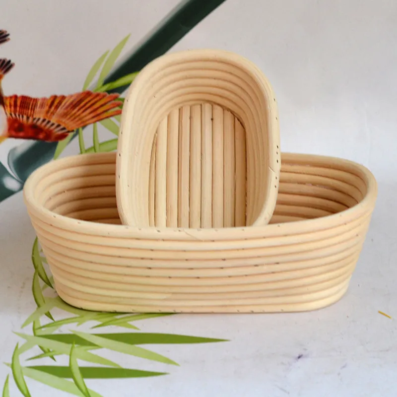 S M L Oval Rattan Dough Proofing Basket Bread Proving Blooming Banneton Brotform Baking Tools | Дом и сад