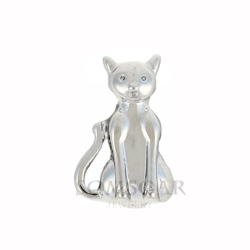 Somsoar ювелирные изделия Cute Cat Charms fit кожаный плетеный браслет из нержавеющей стали