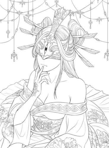 Книжка-раскраска для детей и взрослых с китайской линией | Дом сад