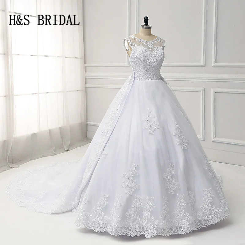 Женское винтажное платье H &amp S с кружевной аппликацией со съемным шлейфом для