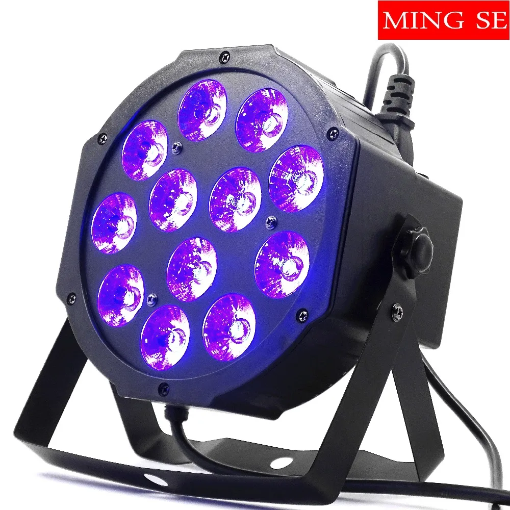 12 шт. 12 Вт светодиодные лампы 12x12 Вт светодиодные Par огни RGBW 4в1 плоский par led dmx512 дискотечные огни профессиональное сценическое dj оборудование