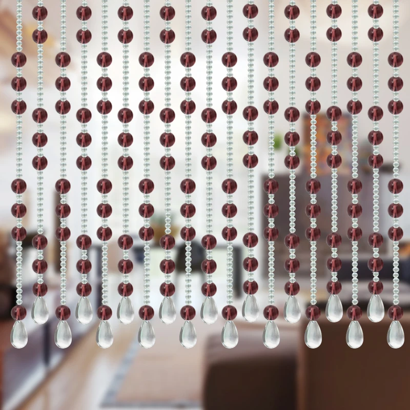 

10 м/лот занавеска из стеклянных бусин, полная износостойкая занавеска для украшения дома, окна, крыльца, дверная занавеска, Хрустальная зана...