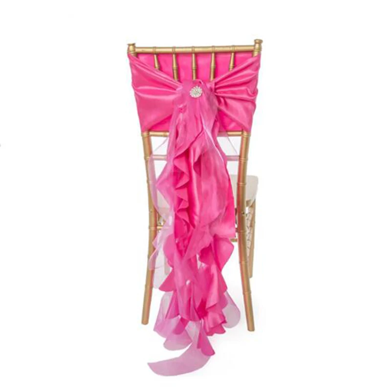 

100PCS/Lot Taffeta Wedding Chair Covers Band Hotel Wedding Banquet Chair Chair Sashes Many Colors