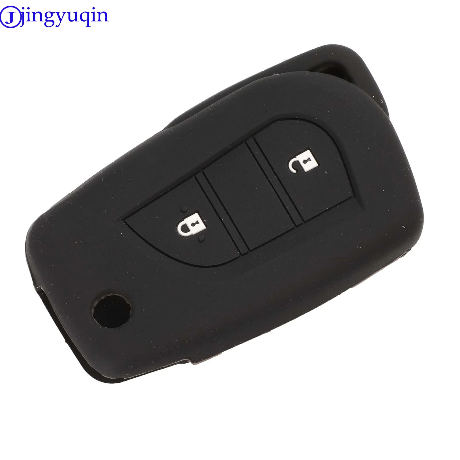 Jingyuqin 2B дистанционный ключ силиконовый чехол для Toyota Yaris Camry Corolla Prado REIZ Crown RAV4 Hilux складной флид