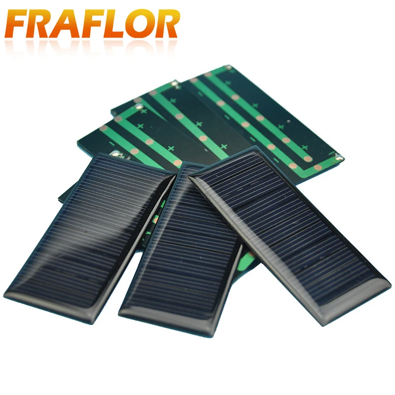 100Pcs Small Polycrystalline PET Solar Panel Cell Mini Modules 5.5V 50mA 0.275W For 3.6V Battery Charger DIY Toy | Электроника
