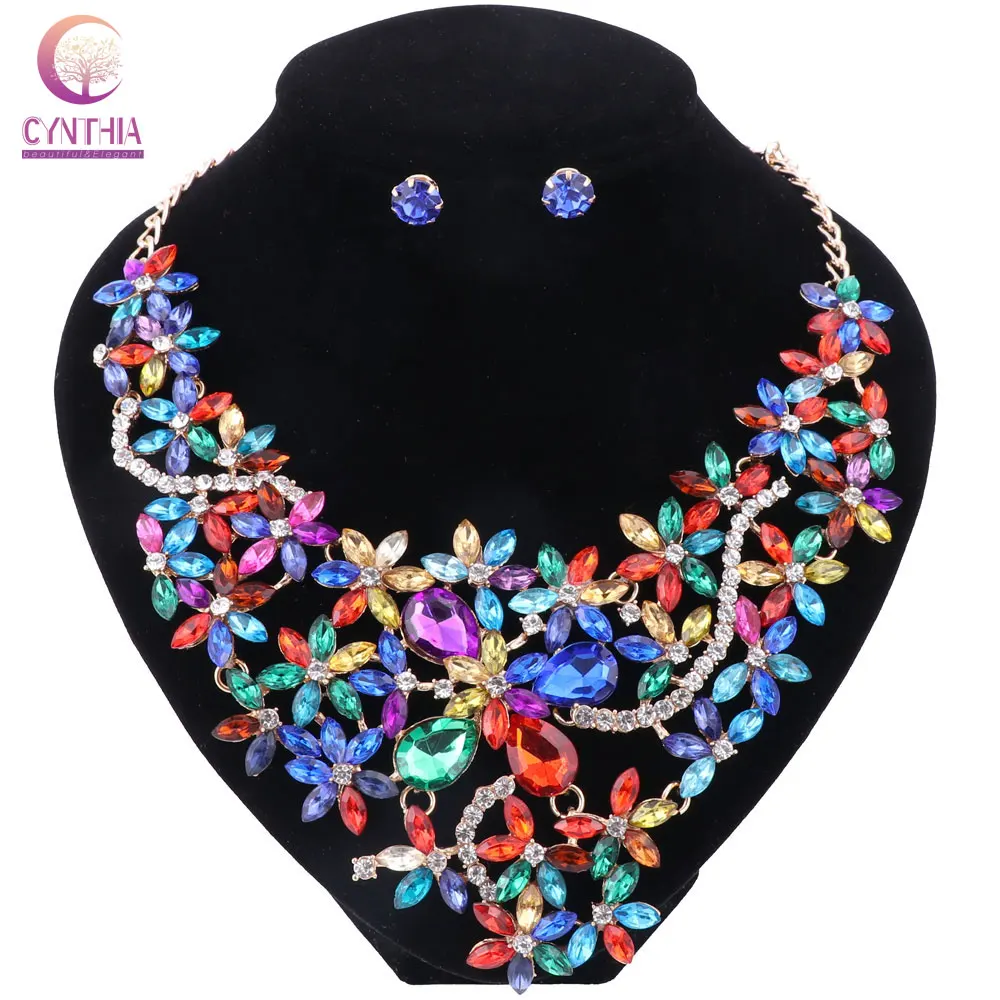 Женские вечерние комплекты ювелирных изделий в стиле бохо с сережками и