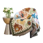 Североамериканский стиль, удобная диванная подушка, американское богемное хлопковое вязаное одеяло, одеяло с геометрическим узором