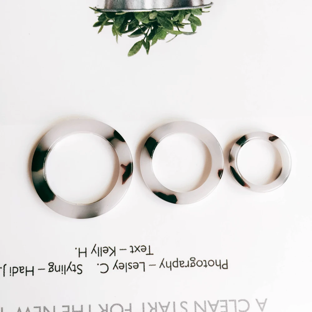 Круглый Круг кольцо форма смолы пластик уксусная кислота Серьги капли Diy Материал кулон ожерелье серьги Подвески компоненты ювелирных изделий 10 шт