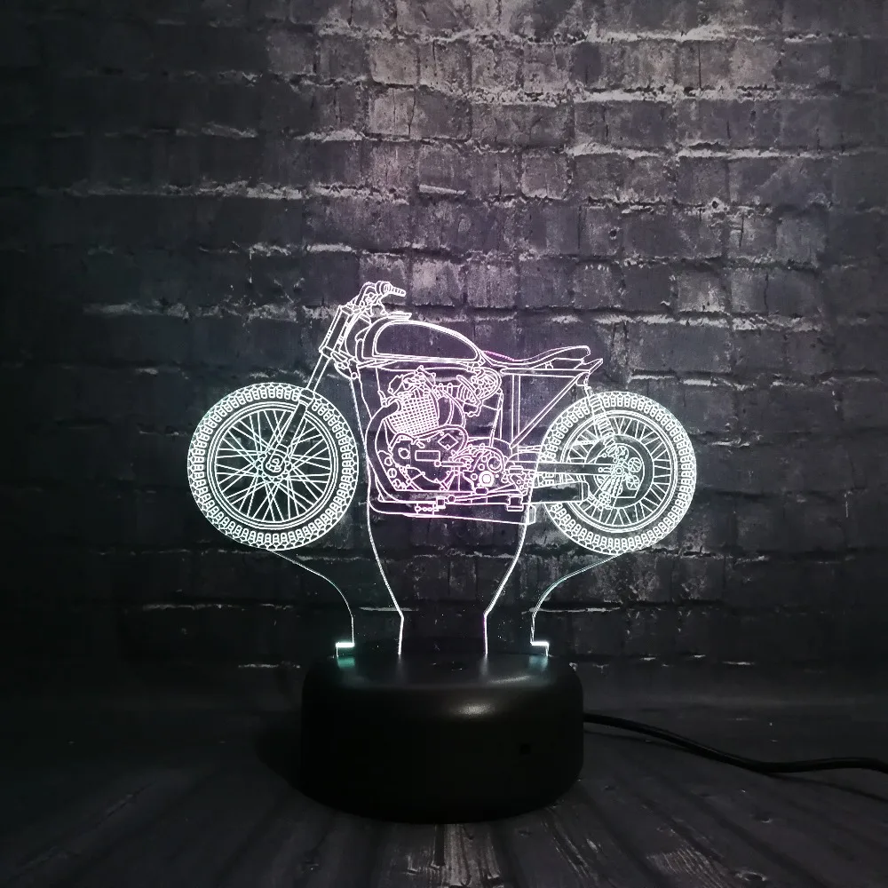 Новинка 3D лампа Mixcolor мотоцикл USB ночник настроение насекомое детские игрушки светодиодное освещение RGB лампа детские игрушки сенсорный скутер автоцикл