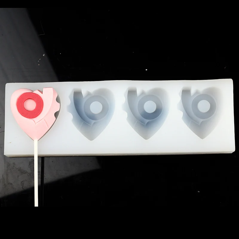 Сердце леденец плесень DIY детей поп лоток для мороженого на палочке конфеты