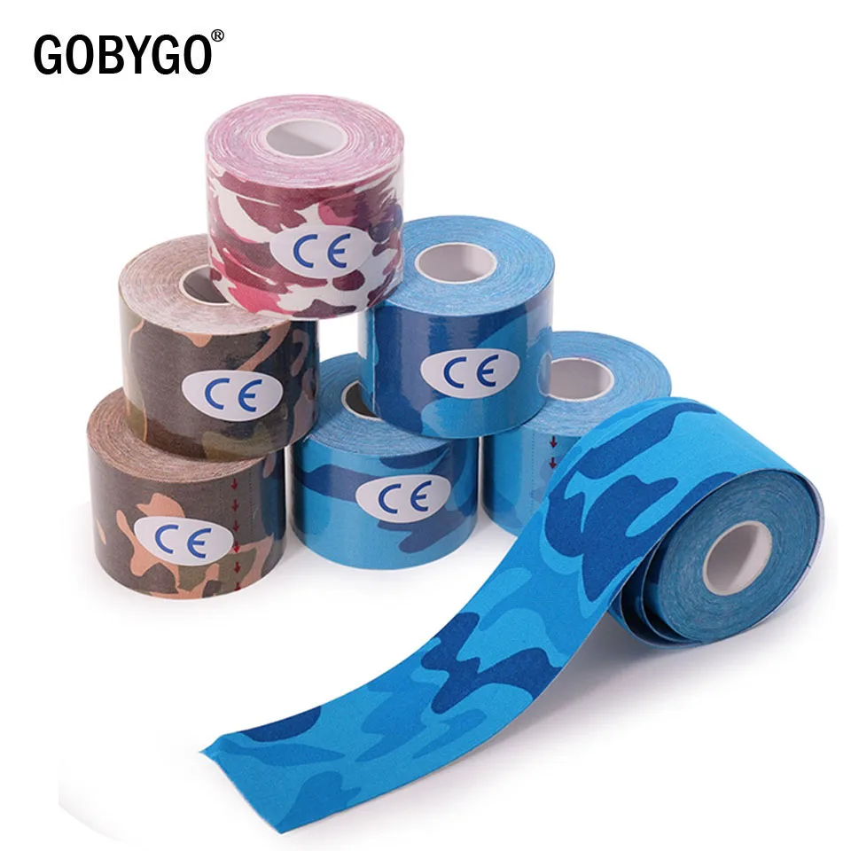 

GOBYGO 2Size Kinesiology Tape Athletic Tape Sport Recovery Tape Strapping Gym Fitness Tennis Running Knee Muscle Protector
