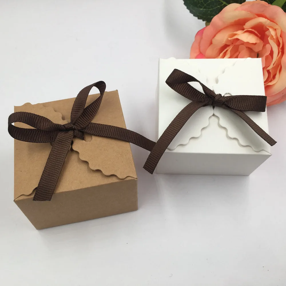 20 шт./лот ретро мини-крафт-бумажная коробка DIY свадебные подарочные коробки