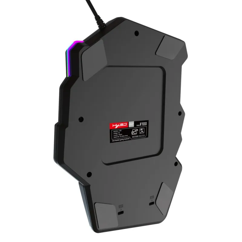 2019 Одноручная пленочная клавиатура с Цветной подсветкой игровая 1 6 м USB кабель 35