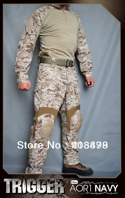 Allwin Тактическая Военная одежда bdu evy Seal AOR1 desert camoufl боевая рубашка + брюки/Военная