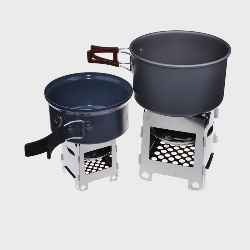 Camping Firewood Stove Alcohol Burnners Outdoor Portable Stainles Steel Picnic Split Stoves With Storage Bag Tray | Спорт и