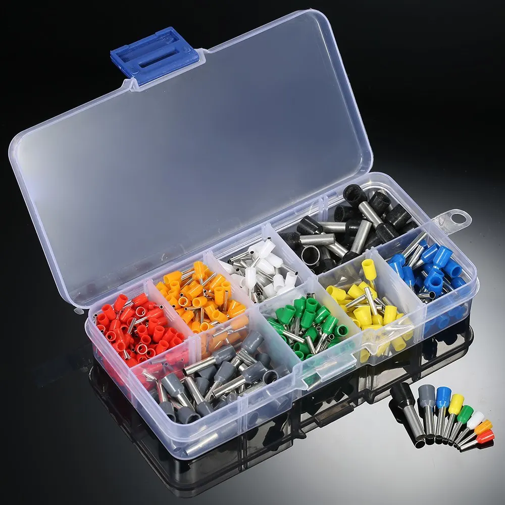 400 шт. Изолированный Шнур концевые клеммы провода медный обжимной соединитель AWG22