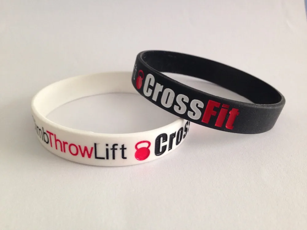 Силиконовый браслет CROSSFIT squatjumpbthrowlift 202*12*2 мм 1 шт. Бесплатная доставка | Украшения