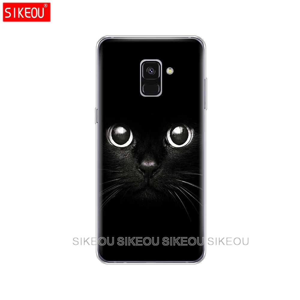 Силиконовый чехол для телефона Samsung Galaxy A8 2018 A3 A310 A5 A510 A7 2016 2017 милый черный