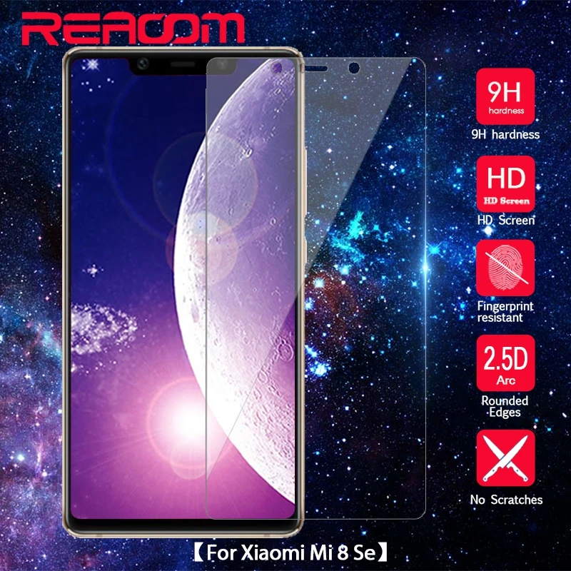 REAOOM 9 H 2.5D Закаленное стекло для Xiaomi Mi8 SE стеклянная пленка изогнутый край